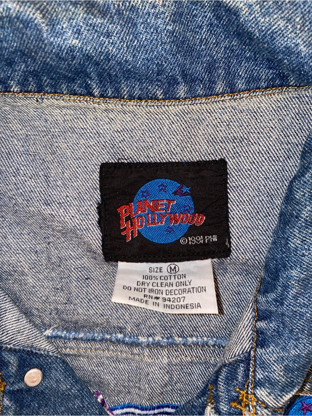 Vintage Planet Hollywood Orlando Denim Jacket - Picture 3 of 3